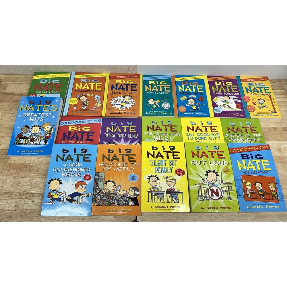 Lot of 18 Big Nate Paperback & Hardcover Books Lincoln Pierce Activity Books